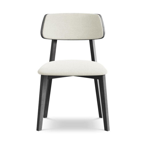 Kremowe krzesło z litego drewna Niu – Makamii-image-1