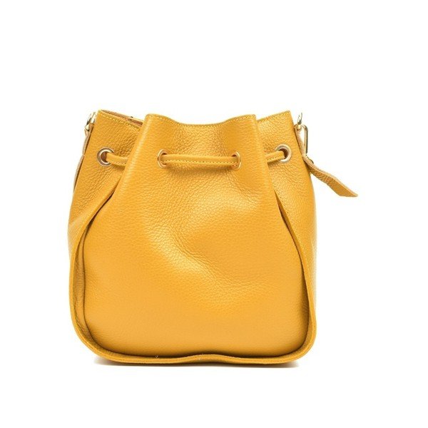 Żółta skórzana torebka Carla Ferreri Jessie-image-2