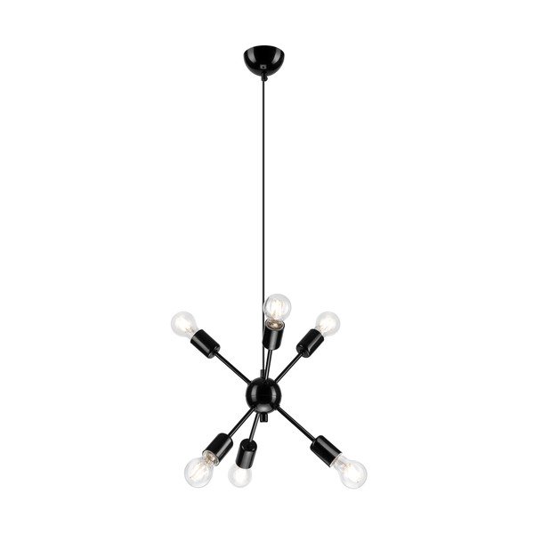Czarna lampa wisząca − LAMKUR