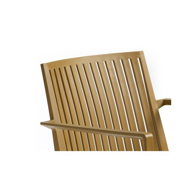 Brązowe plastikowe krzesło ogrodowe Bars – Rojaplast-image-1