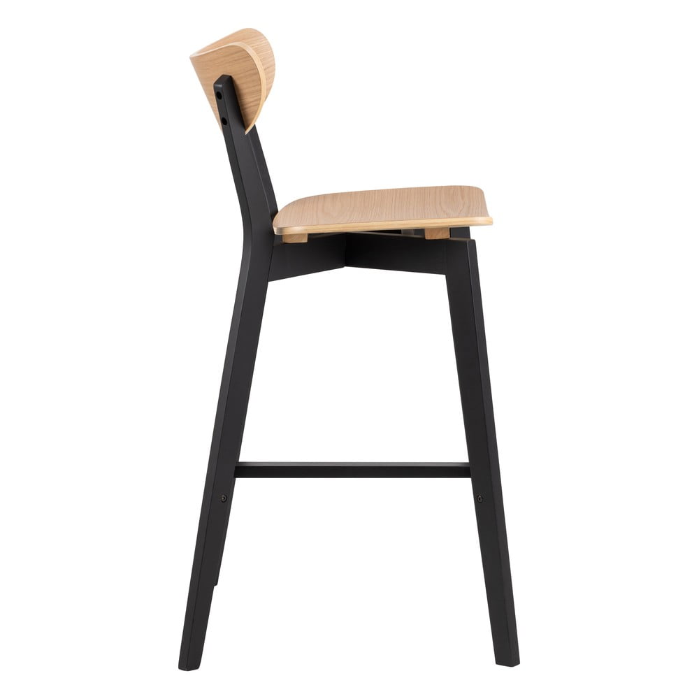 Czarno-naturalne hokery z drewna kauczukowego zestaw 2 szt. 105 cm Roxby – Actona (zdjęcie 6)