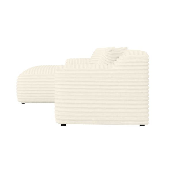 Kremowy sztruksowy narożnik (lewostronny/z szezlongiem) Martin – Ropez-image-3