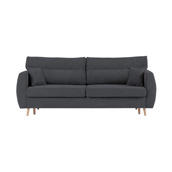 Ciemnoszara 3-osobowa sofa rozkładana ze schowkiem Cosmopolitan design Sydney