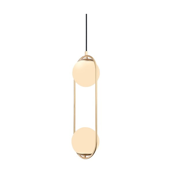 Lampa wisząca w kolorze złota ze szklanym kloszem ø 20 cm Arch – Squid Lighting