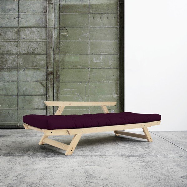 Sofa rozkładana Karup Bebop Natural/Purple Plum-image-3