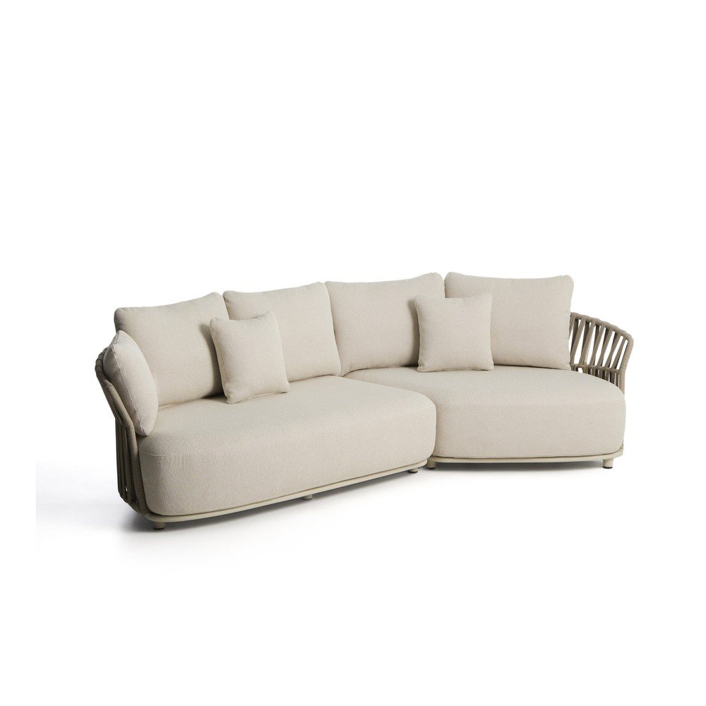 Beżowa/szarobrązowa tapicerowana sofa ogrodowa Osani – Kave Home