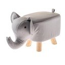 Jasnoszary stołek dziecięcy Elephant – Dakls