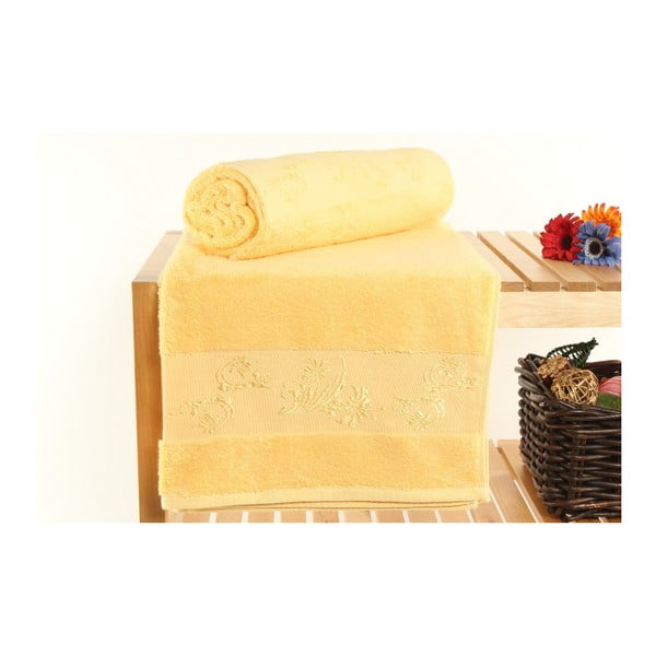 Zestaw 2 ręczników Supima Yellow, 70x140 cm