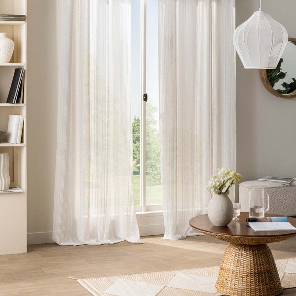 Biała zasłona 140x260 cm Zaho – douceur d'intérieur-image-2