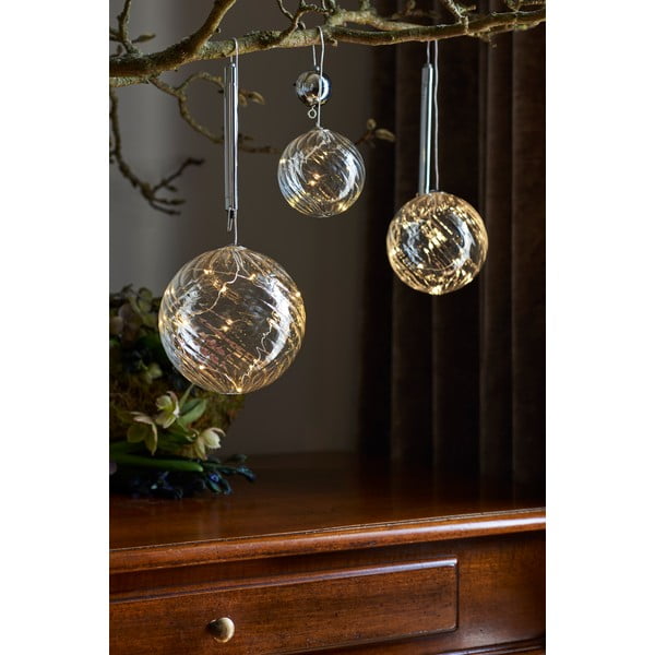 Dekoracja świetlna LED w kształcie bombki Sirius Wave Ball, ⌀ 8 cm-image-1