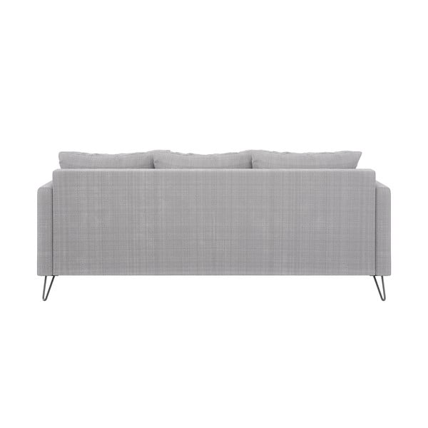Jasnoszara sofa  z tkaniny szenilowej 200 cm Freya – Ropez-image-2