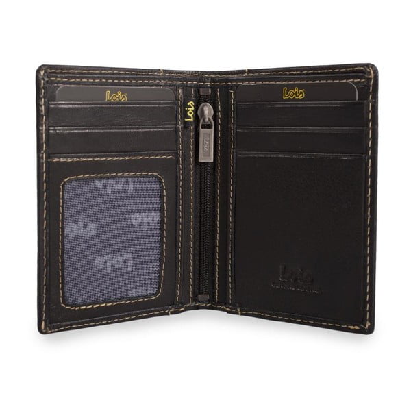 Skórzany portfel męski LOIS no. 318, czarny