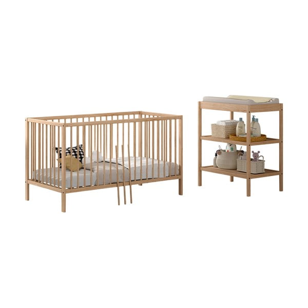 Zestaw mebli dla dzieci z litego drewna bukowego 2 szt. Dino – Vipack