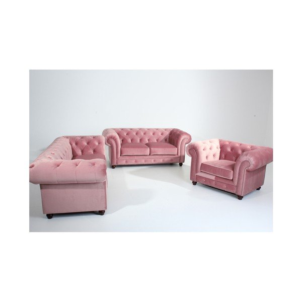 Różowa sofa Max Winzer Orleans Velvet, 216 cm-image-2