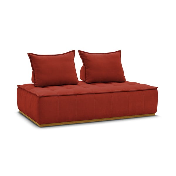 Ceglasta sofa z tkaniny szenilowej 175 cm Elisa – Bobochic Paris-image-3