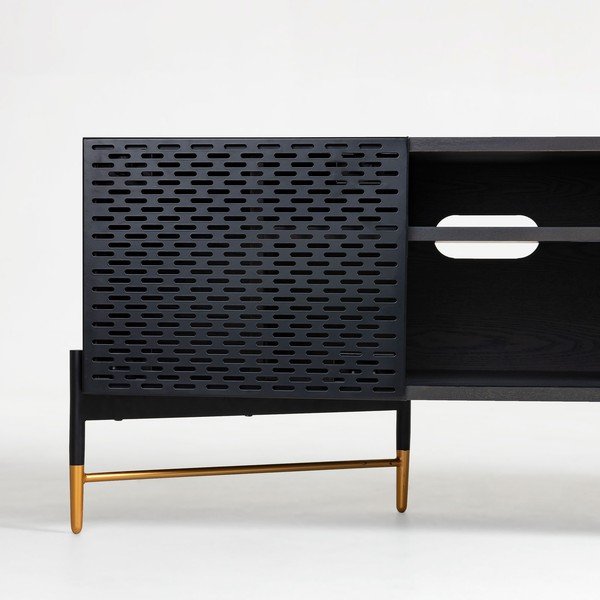 Czarna szafka pod TV Kave Home Norfort-image-1