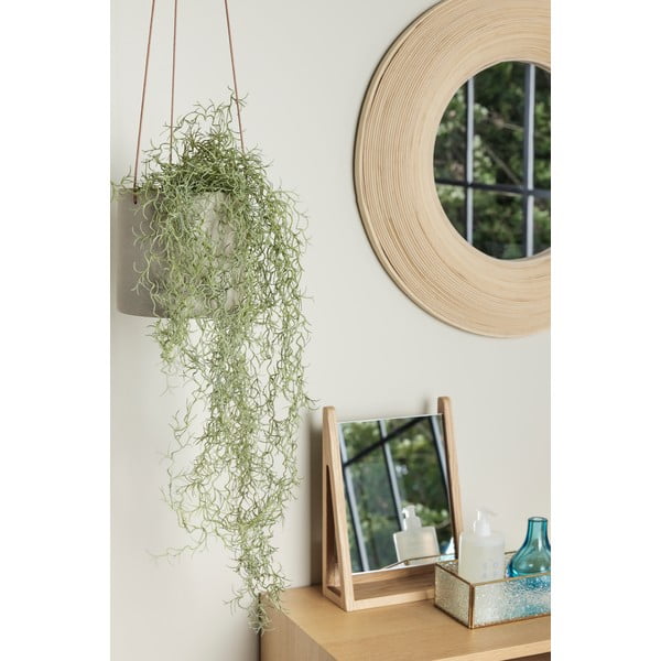 Lustro ścienne z bambusową ramą ø 60 cm Blush – Hübsch-image-3