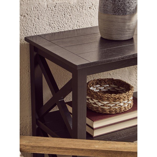 Czarny regał z litego drewna sosnowego 40x81x81 cm Heritage – Premier Housewares-image-2