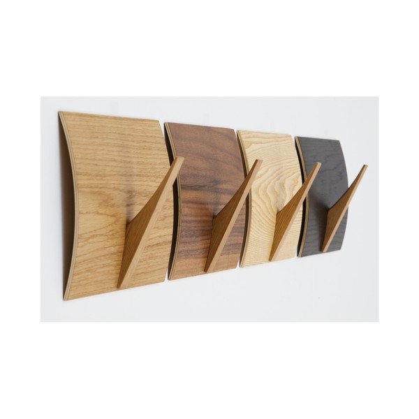 Wieszak ścienny z litego drewna Woodman Rack Naki Walnut-image-2