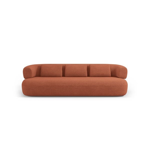 Sofa z materiału bouclé w kolorze terakoty 226 cm Jenny – Micadoni -image-2