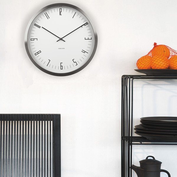 Biały zegar Present Time Cased Index-image-1