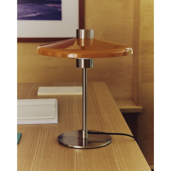 Pomarańczowa lampa stołowa z metalowym kloszem (wysokość 32,5 cm) Nuvira – Kave Home-image-2