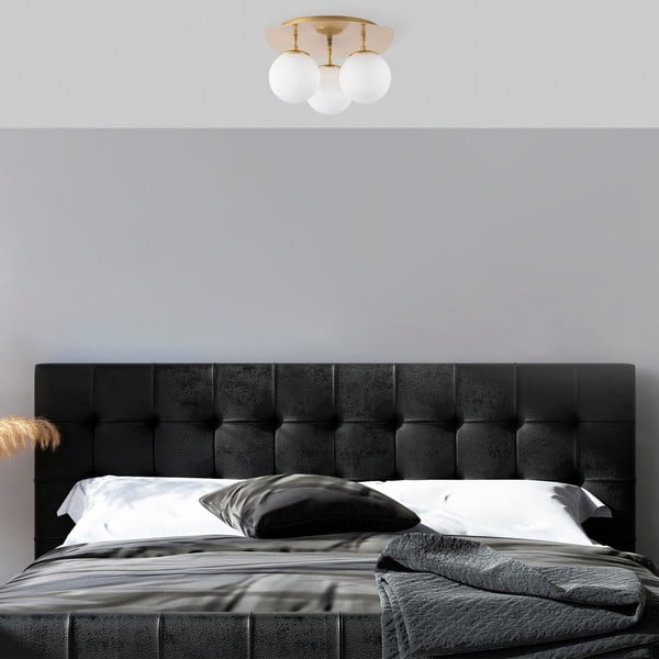 Lampa sufitowa w kolorze złota ze szklanym kloszem 37x44 cm Well – Opviq lights-image-2