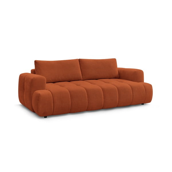 Ceglasta rozkładana/ze schowkiem sofa 251 cm Fuji – Bobochic Paris-image-3