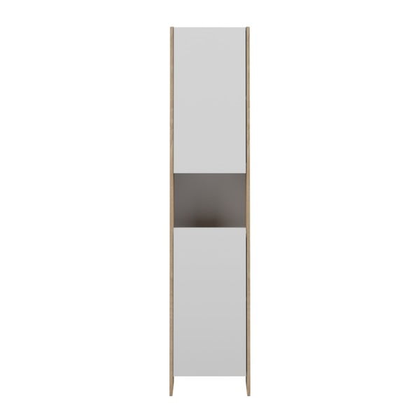 Biała szafka łazienkowa z brązowym korpusem Symbiosis Biarritz, szer. 38,2 cm