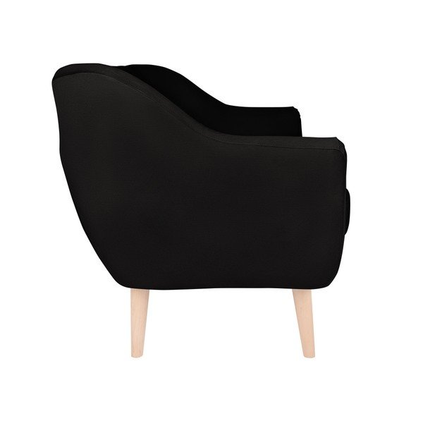 Czarna sofa 2-osobowa Micadoni Home Vincente-image-3