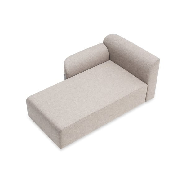 Jasnoszary moduł sofy (prawostronny) z wełny i lnu Hugg – Gazzda-image-2