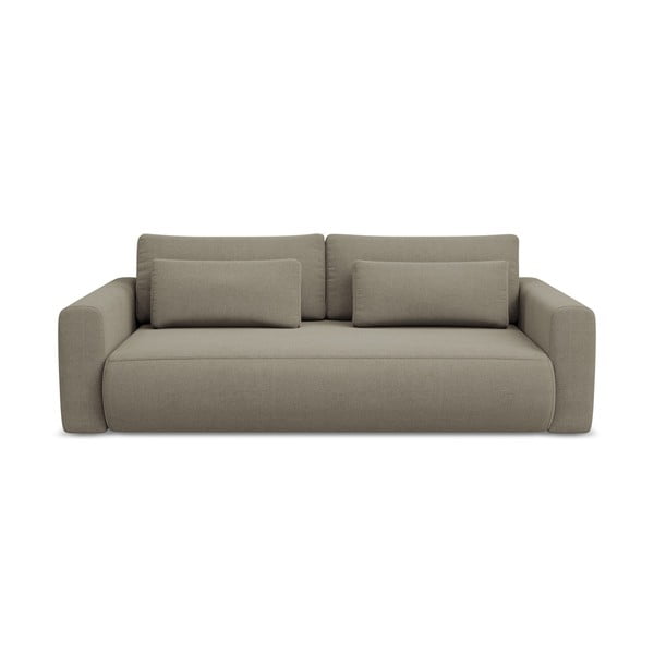 Jasnobrązowa rozkładana/ze schowkiem sofa 238 cm Kapua – Makamii