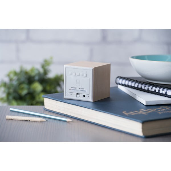 Budzik cyfrowy Wooden Cube Click – Gingko-image-1