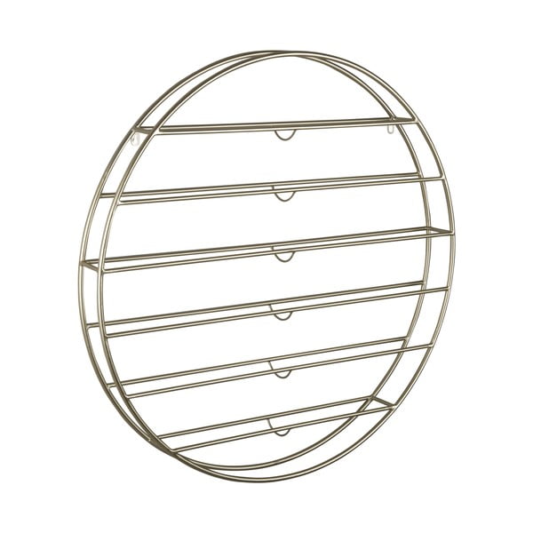 Wiszący metalowy regał na wino w kolorze złota liczba butelek 12 80x80x9 cm Redondo – PT LIVING-image-2