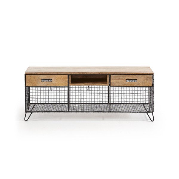 Szafka pod TV z drewna mangowca Kave Home Interni, 120,5x46 cm-image-2