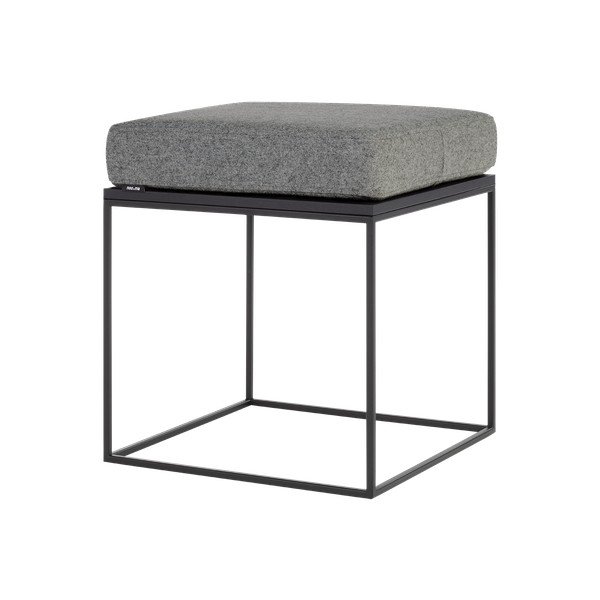 Szary tapicerowany stołek Feo – noo.ma