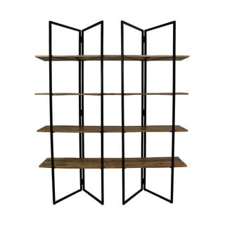 Czarny regał z drewna mango 165x200 cm – HSM collection