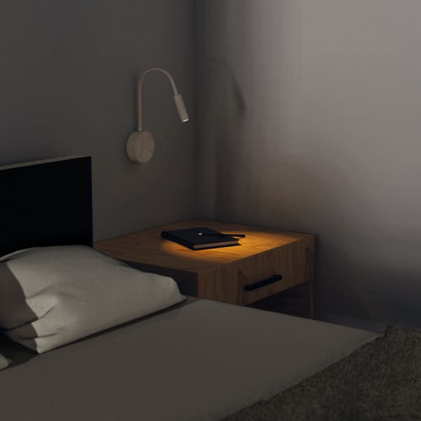 Biały kinkiet SULION Leo, wys. 53 cm-image-1