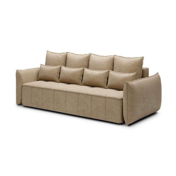 Jasnobrązowa aksamitna rozkładana/ze schowkiem sofa 242 cm Weltton – ELTAP-image-2