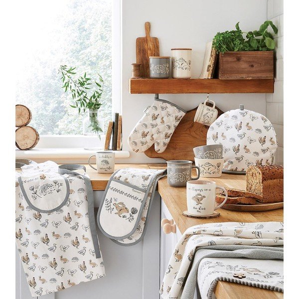 Zestaw ścierek i rękawicy kuchennej 4 szt. Country Animals – Cooksmart ®-image-2