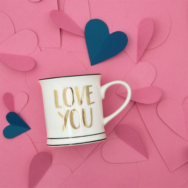 Biały porcelanowy kubek Sass & Belle Love You, 400 ml-image-3