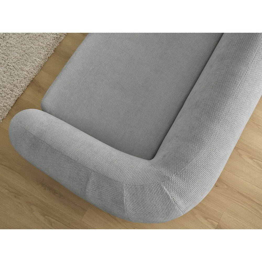 Ciemnoszara rozkładana sofa z tkaniny szenilowej 228 cm Neyo – Bobochic Paris (zdjęcie 2)