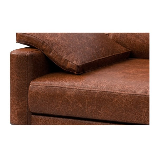 Karmelowa skórzana sofa trzyosobowa MESONICA Musso-image-4