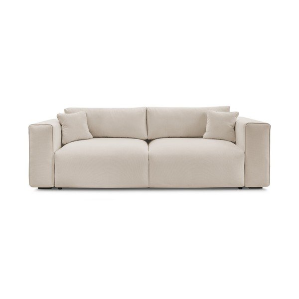 Beżowa rozkładana/ze schowkiem sofa 265 cm Ezechiel – Bobochic Paris