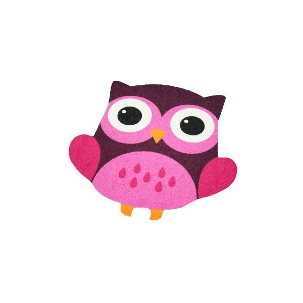 Brązowo-różowy dywan dziecięcy Zala Living Owl, 66x66 cm