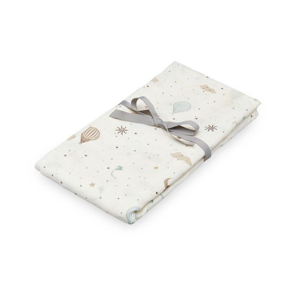 Pieluszka z bawełny organicznej w kolorze kości słoniowej 120x120 cm Dreamland – Cam Cam Copenhagen