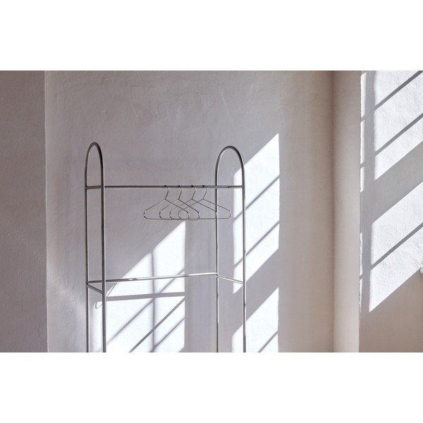 Metalowy stojak na ubrania w kolorze matowego srebra 92x186x39 cm Arch – Mette Ditmer Denmark-image-2