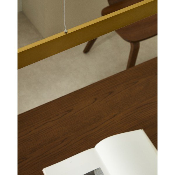 Lampa wisząca LED w kolorze złota z metalowym kloszem Boadella – Kave Home-image-3