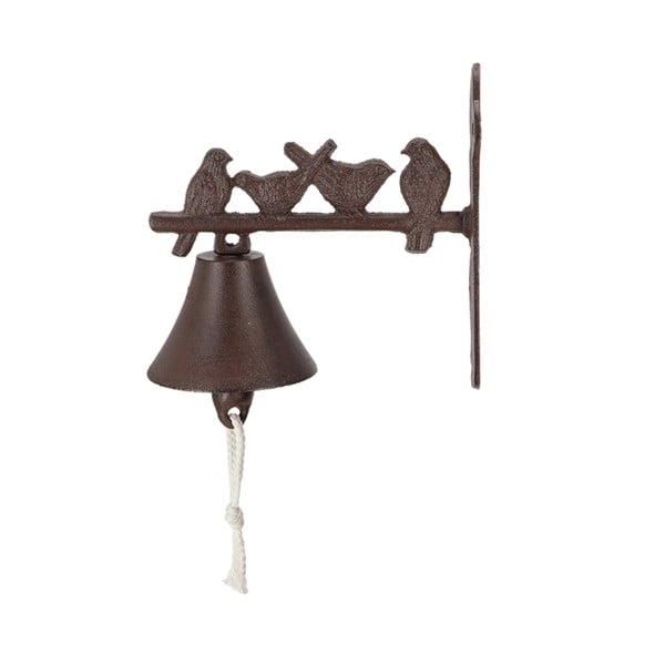 Żeliwny dzwonek ścienny z dekoracyjnymi ptaszkami Esschert Design-image-2