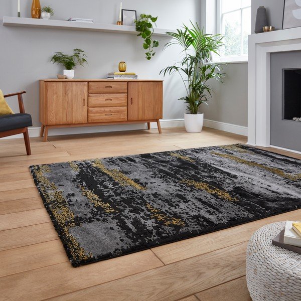 Czarno-złoty dywan 290x200 cm Craft – Think Rugs-image-1